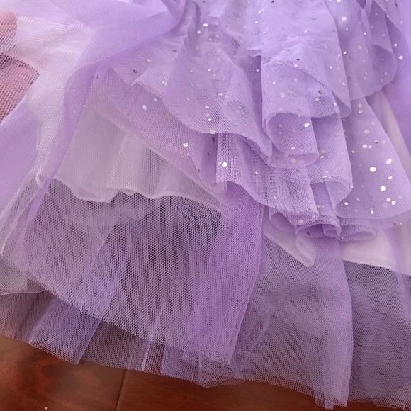 Princess Sparkly Purple Long Sleeve Dress - Picture 5 of 8